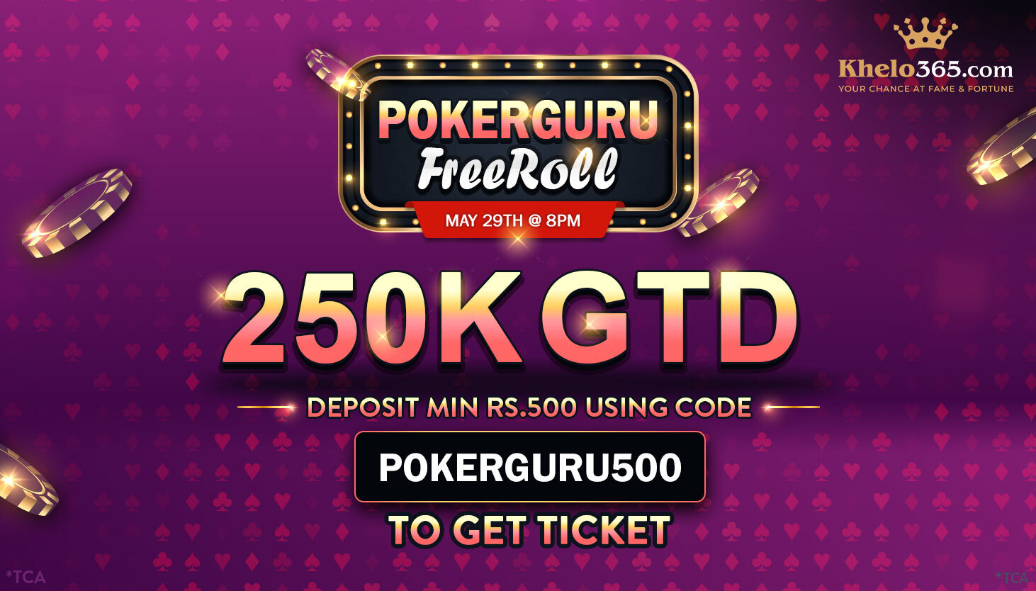 Pokerguru Freeroll 250K GTD