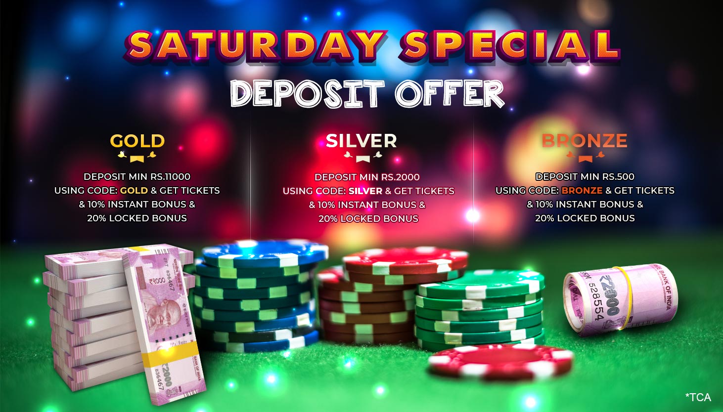 Saturday Special deposit offer